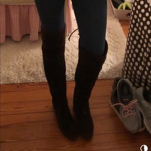 Brown over the knee boots
